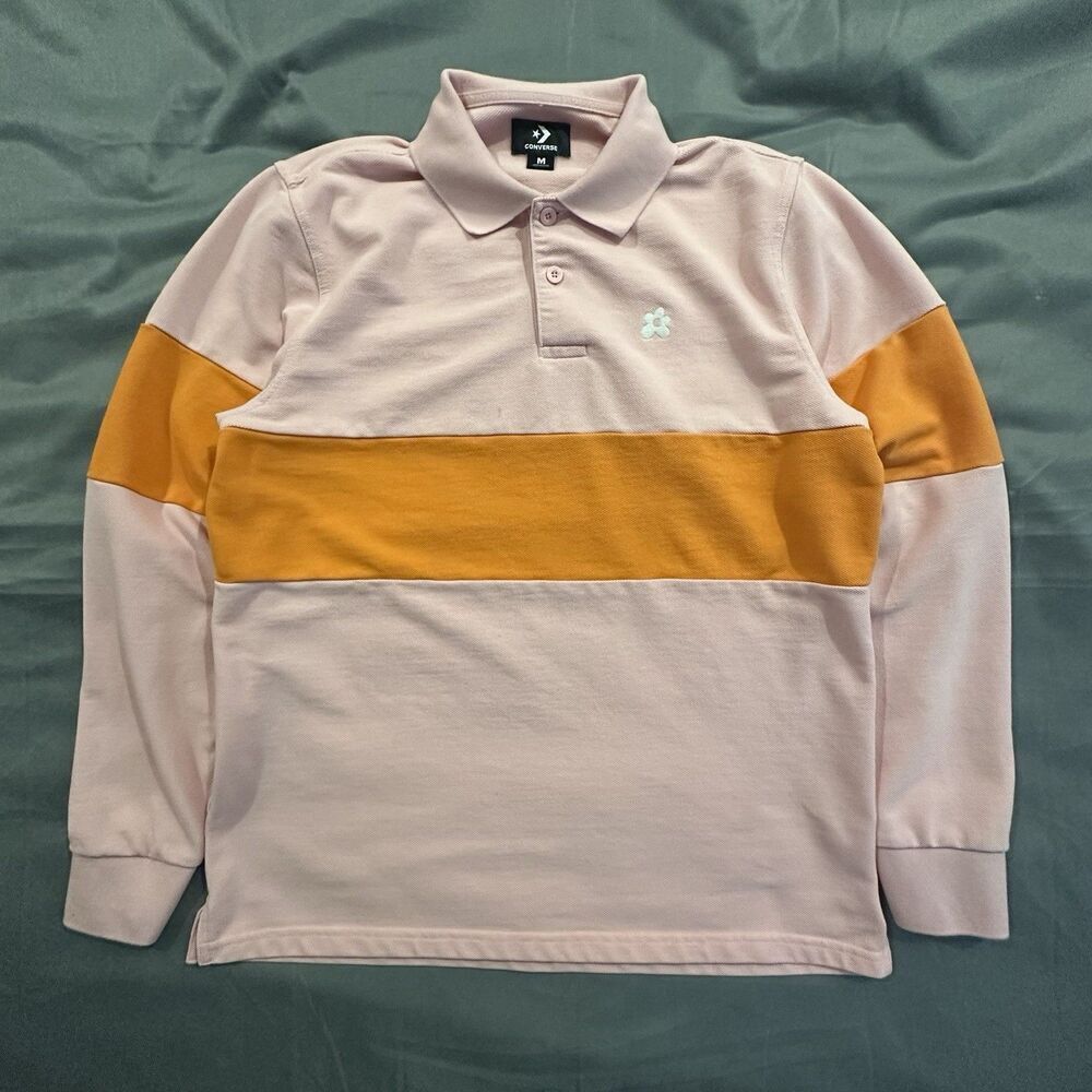 Converse Tyler The Creator Shirt Mens Medium Golf Le Fleur Long Sleeve Polo Pink